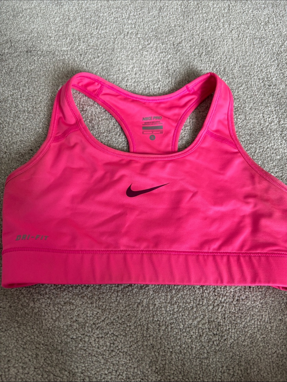 Nike Hot Pink Racerback Dri-FIT Sports Bra